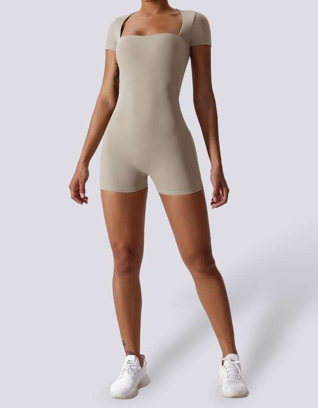 Jumpsuit Shorts - Stone Brown