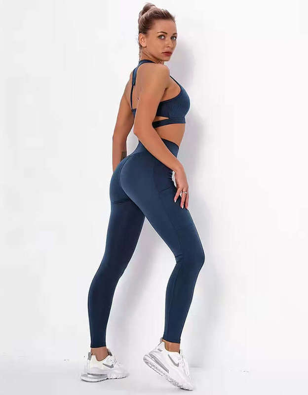 Shockproof Sports Bra - Navy Blue