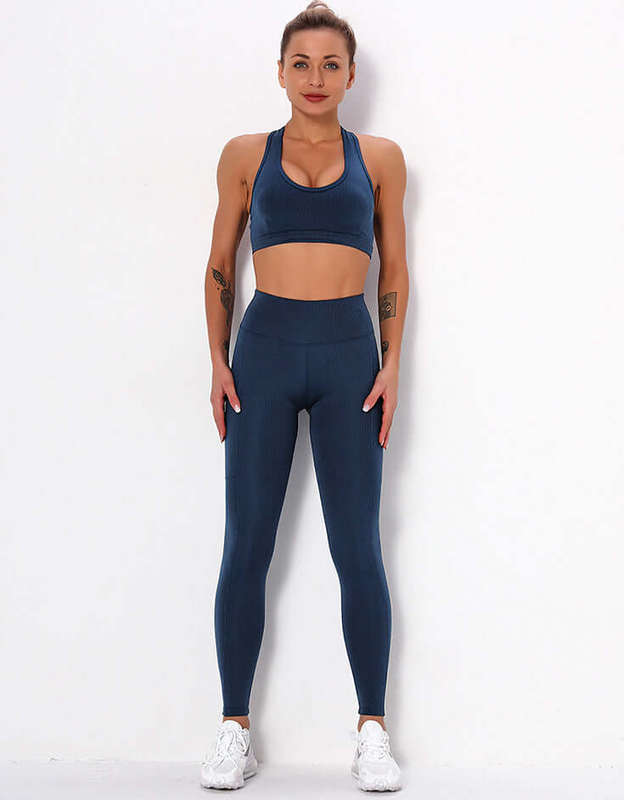 Shockproof Sports Bra - Navy Blue