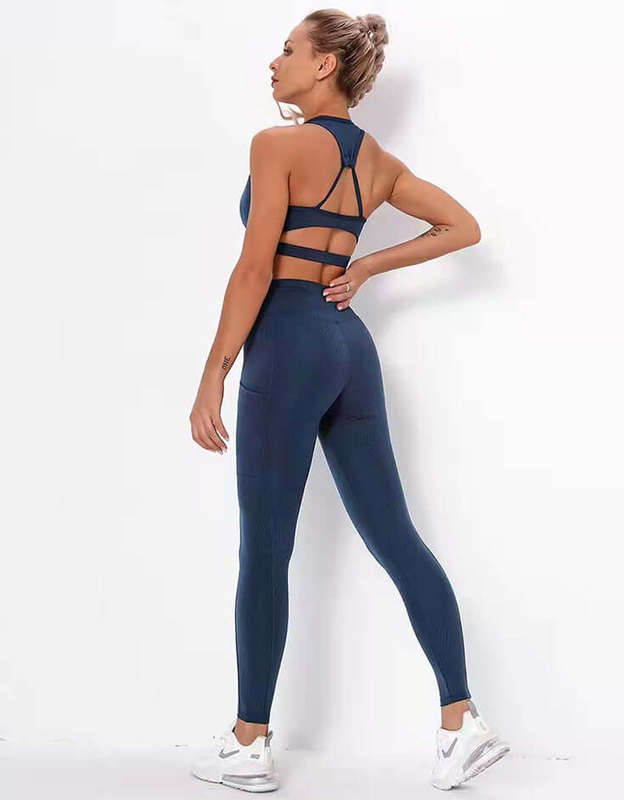 Shockproof Sports Bra - Navy Blue