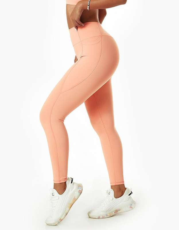 Active Leggings with Pockets - Peach