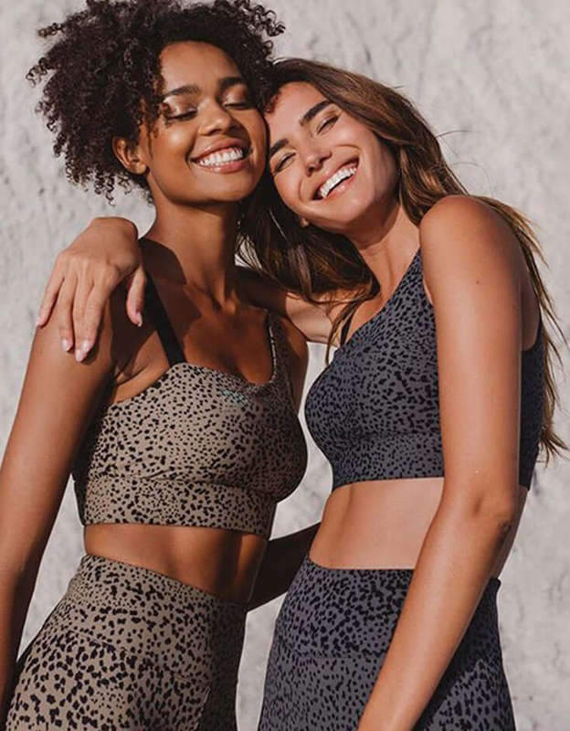 Womens Active Set - Leopard Print