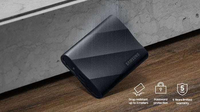 Samsung T9 Portable SSD 1 TB/ Transfer speed up to 2000 MB/s/ Write Speed to 1950 MB/s  USB 3.2 (...