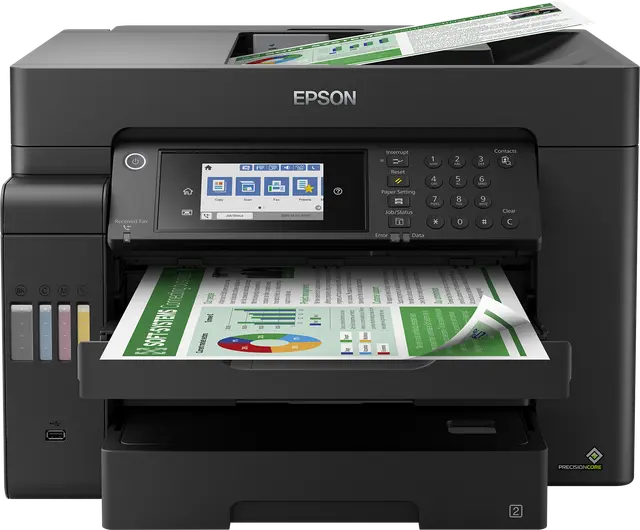 32ppm Mono/Clr A4 Print Scan Copy Fax Wi-Fi/Wi-FiDirect Ethernet AutoDuplexPrint Incl 1 Set Ink B...