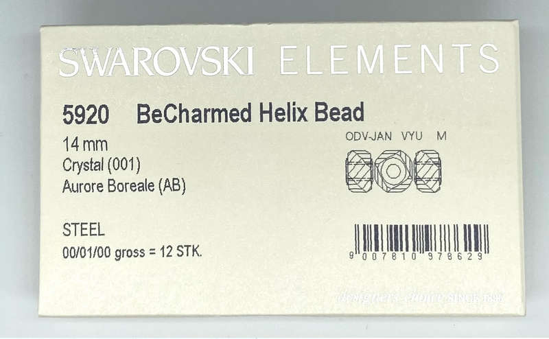 Swarovski Elements 5920 Helix Crystal - Aquamarine
