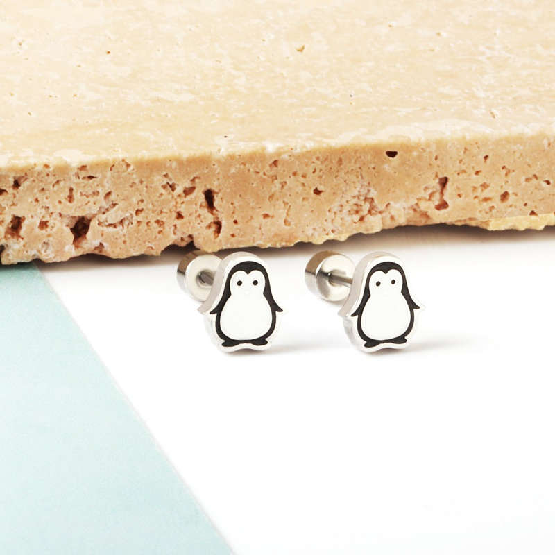 Pengiun Earrings Set