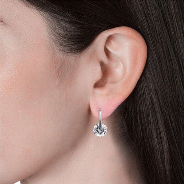 Elegant Hook Drop Earrings Set embellished with Swarovski crystals
