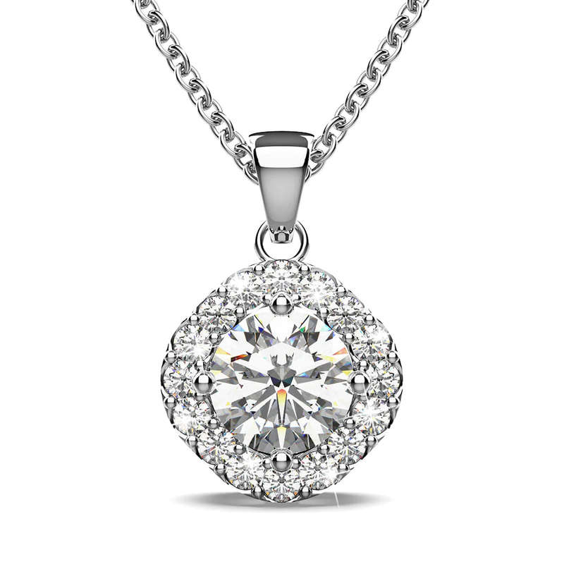 Halo Cluster Necklace