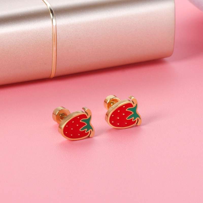 Strawberry Earrings Set