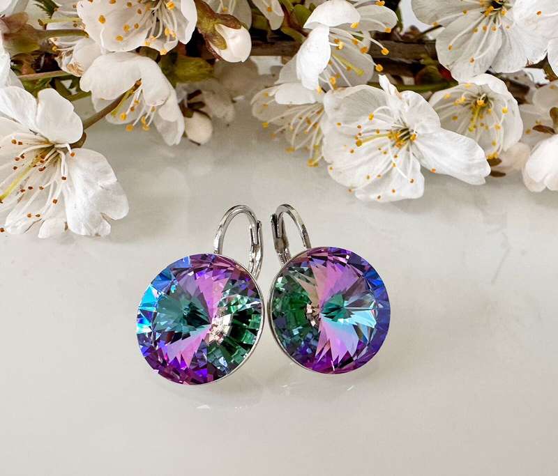 Vitrail Light Crystal Swarovski Earrings