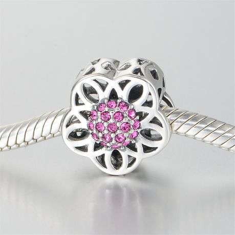 S925 Flower Cluster Charm