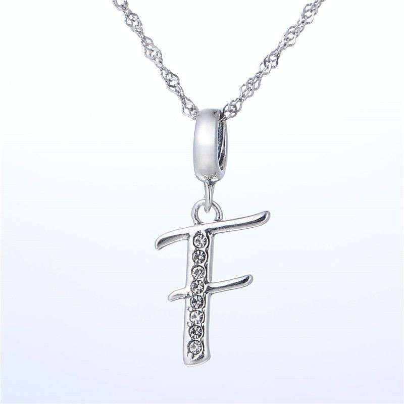 S925 Alphabet Letter F Charm/Pendant