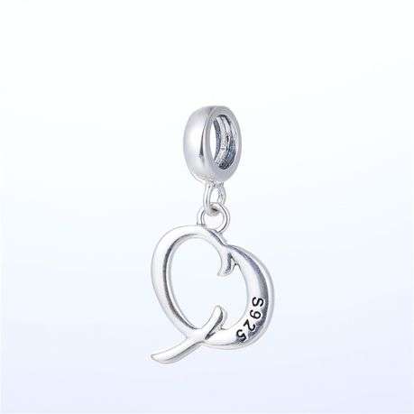 S925 Alphabet Letter Q Charm/Pendant