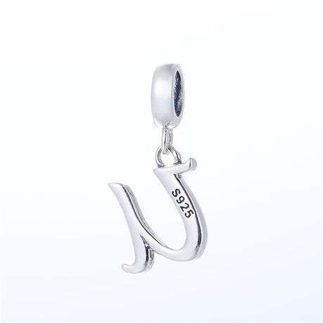S925 Alphabet Letter U Charm/Pendant