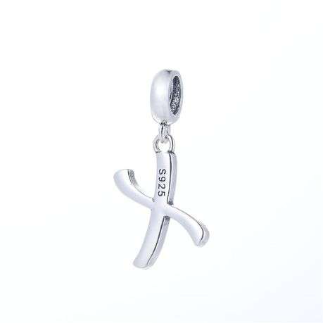 S925 Alphabet Letter X Charm/Pendant