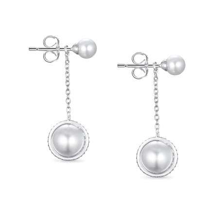 Pearl Earrings with Crystals from Swarovski