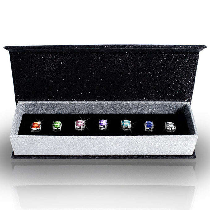 7 Day Earrings Box Sets embellished with Swarovski crystals