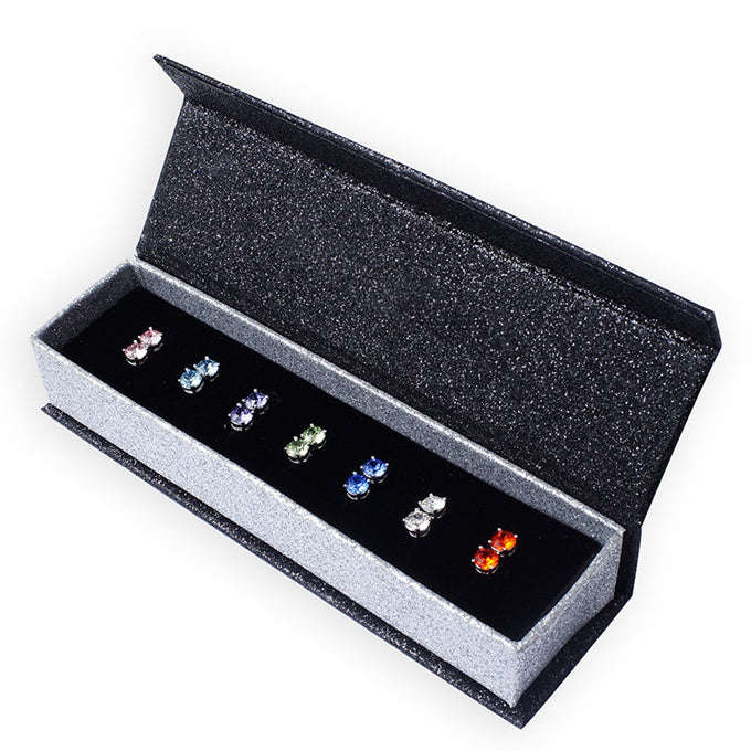 7 Day Earrings Box Sets embellished with Swarovski crystals