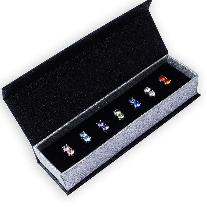 7 Day Earrings Box Sets embellished with Swarovski crystals