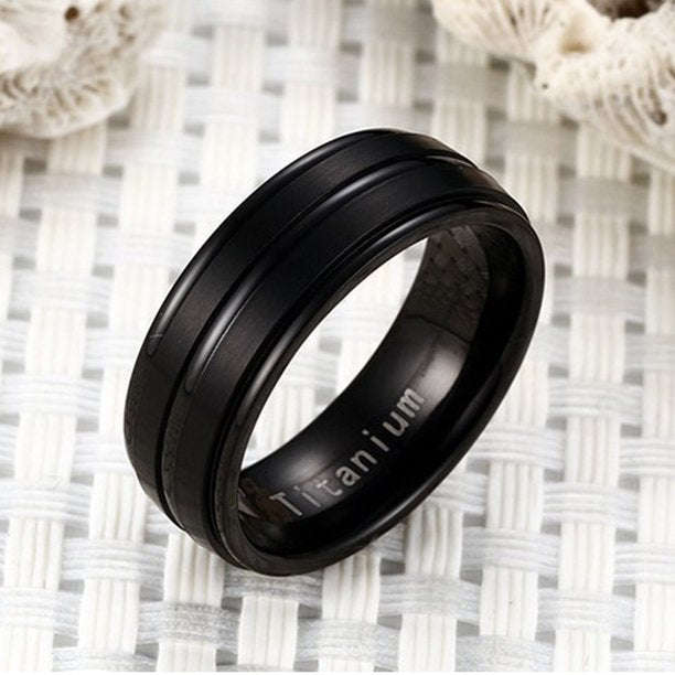 Dhia Black Titanium Ring