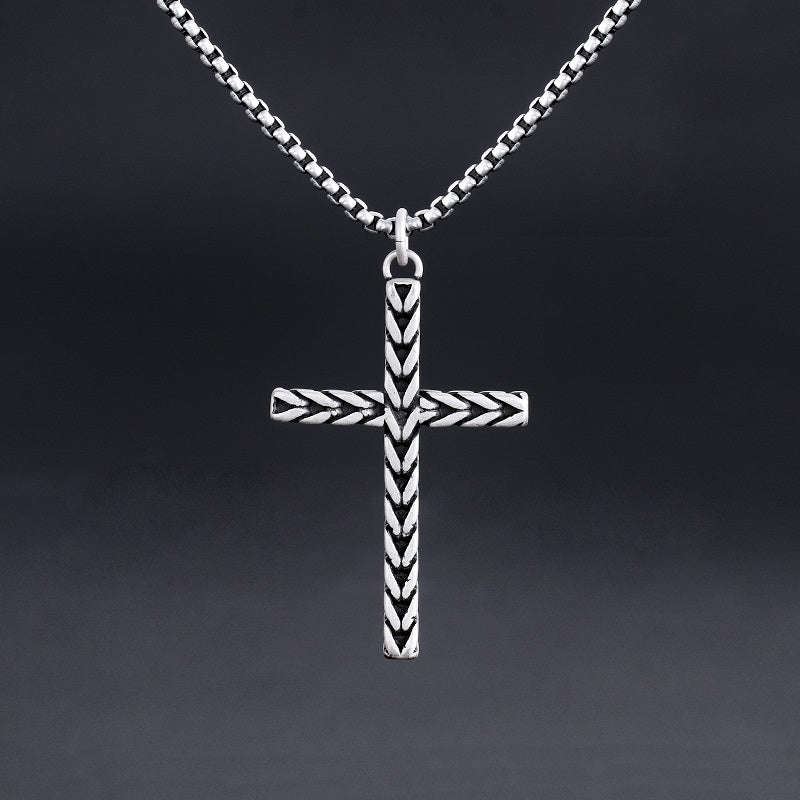 Trendy Wheat Cross Necklace