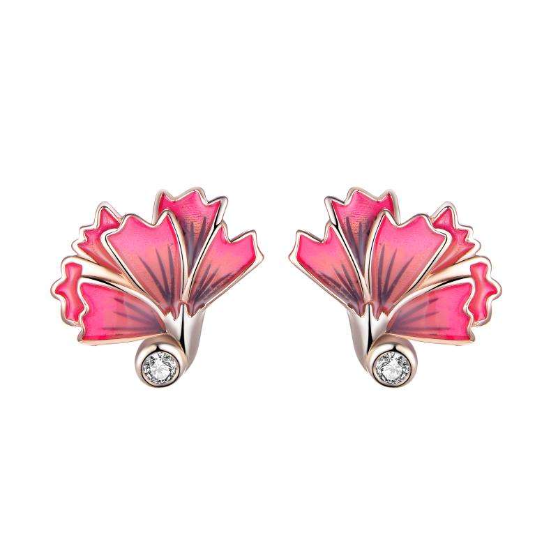 Carnation Drop Necklace And Earring Set