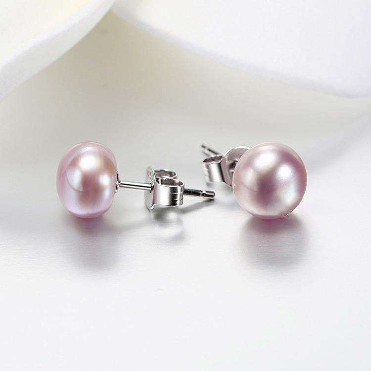 Freshwater Button Pearls - Purple