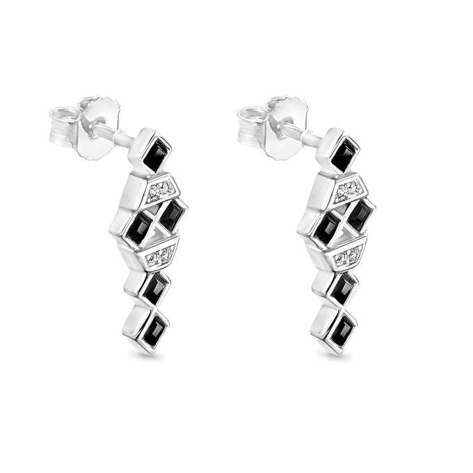 Dhia Black Square Set embellished with crystals from Swarovski