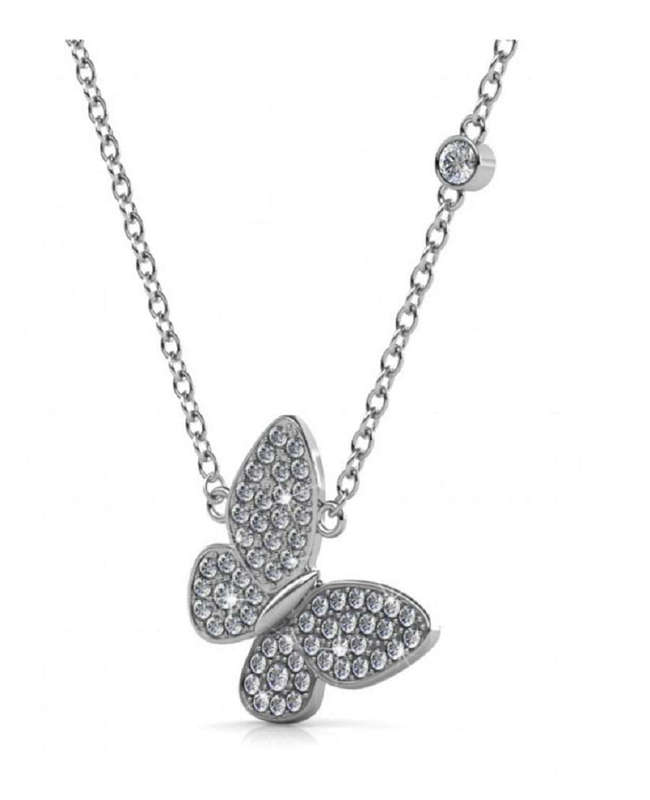 S925 Butterfly Necklace with Swarovski Crystals
