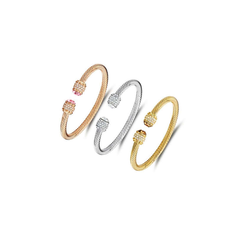 Twisted Rope Bangles -Rose Gold
