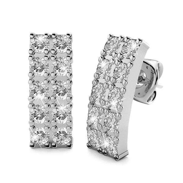 Glow Bar Earrings - White