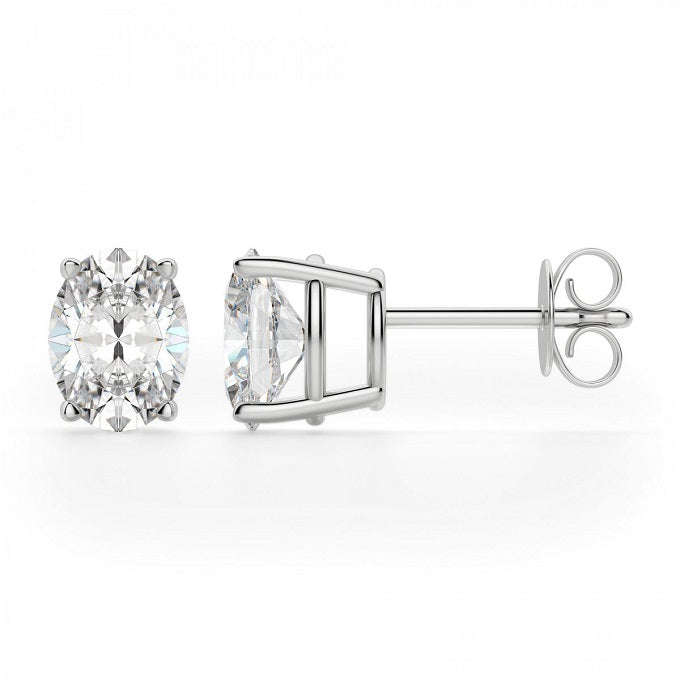 Fancy Oval Stud Earrings