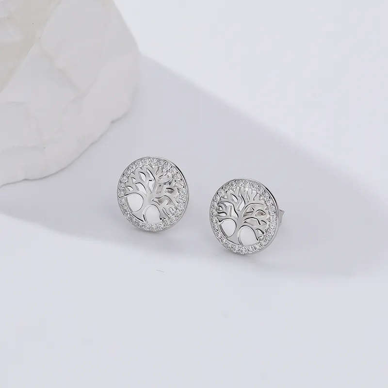 S925 Tree Of Life Stud Earrings