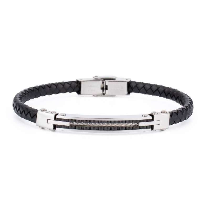 Leather and Wire Trendy Bracelet