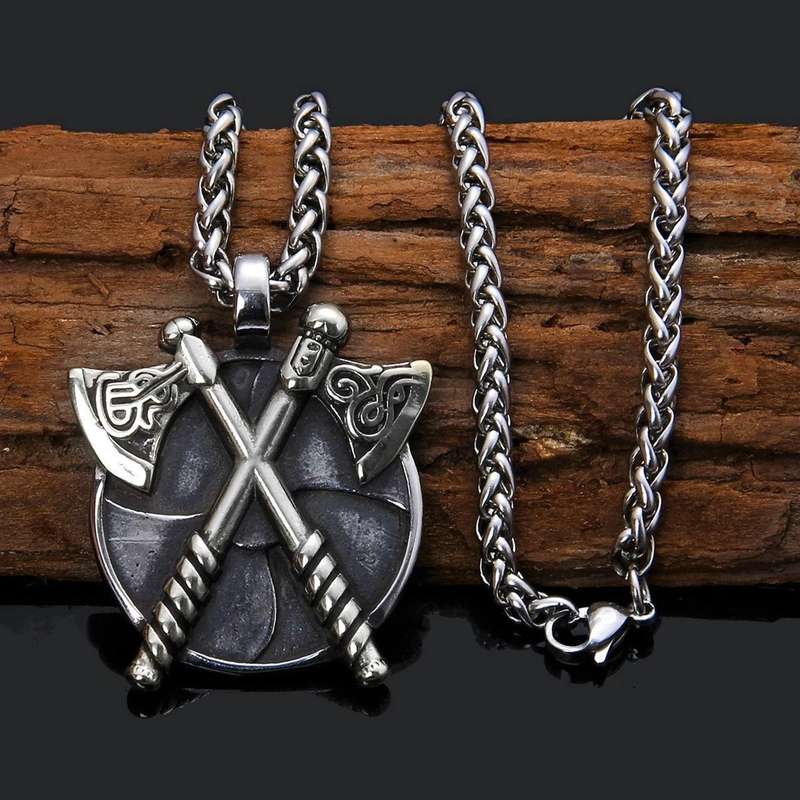 Celtic Norse Pagan Warrior Necklace - Silver