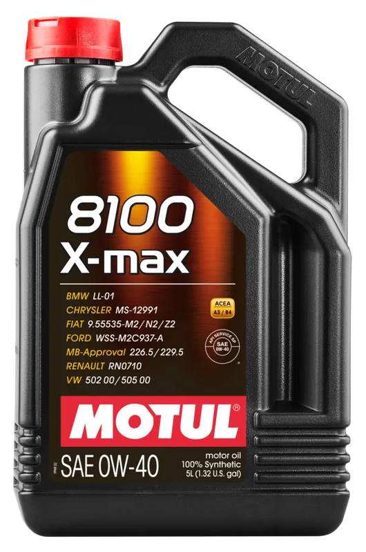 Motul 8100 X-Max 0W40 5L Engine 104533