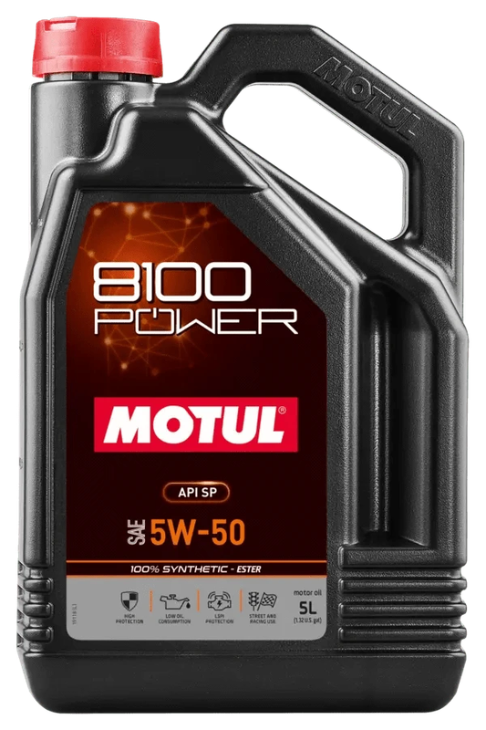 Motul 8100 Power 5W-50 5L Engine 111812