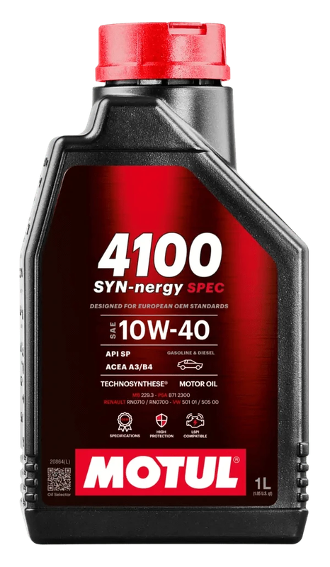 Motul 4100 Syn-Nergy Spec 10W-40 1L Engine 112890