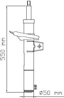 Shock Absorber Front (50Mm Tube) Audi A3 1.4Tfsi,2.0Tdi (2013-) Vw Golf 7 1.0,1.2,1.4Tfsi (2013-)...