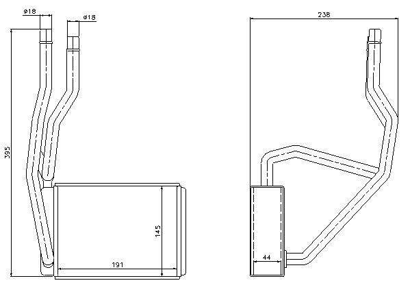 Radiator Heater Aluminium Ford Fiesta 1.4 2004-2008 FYJA/FYJB (N71765)