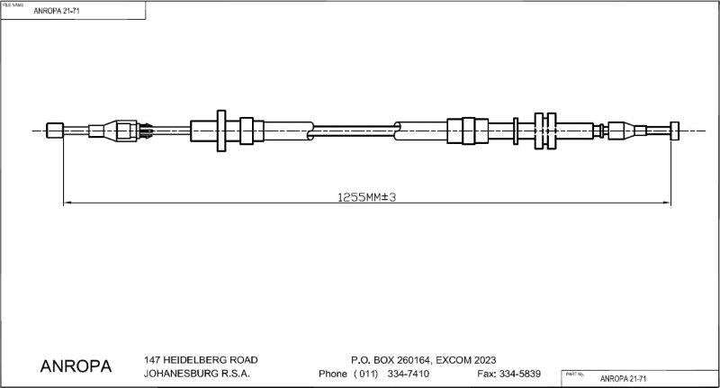 Accelerator Cable Chevrolet Aveo 1.5, 1.6 (03-10) (AC21-71)