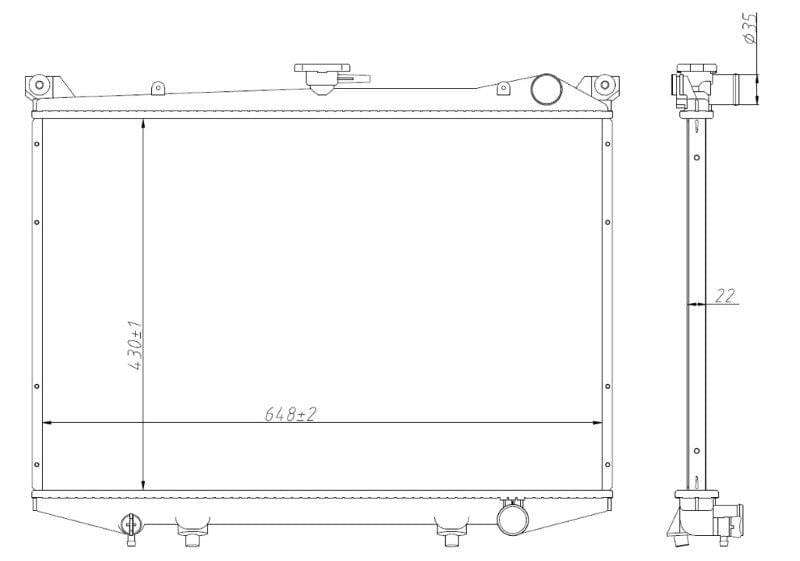 Radiator for Nissan 1 Tonner, Hardbody, Sani  L16, L18, NA16, NA20, VG30E  Manual  1988...