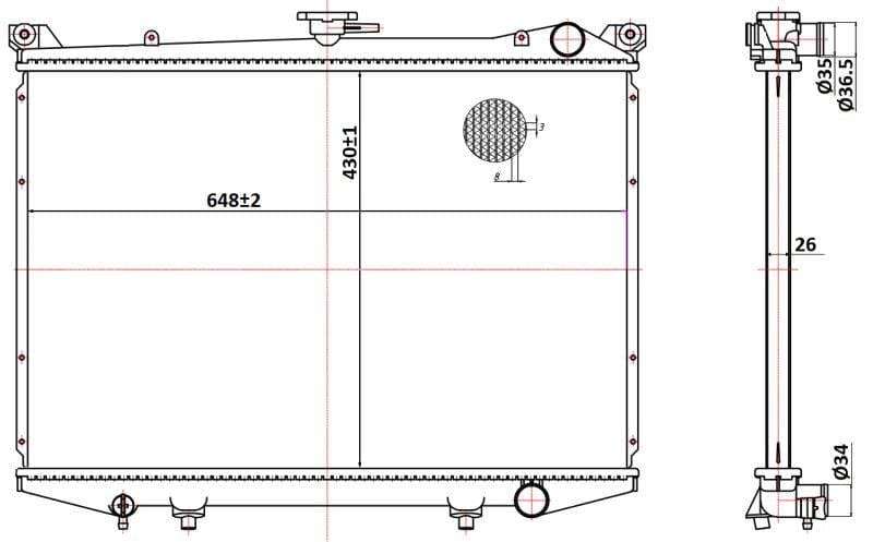 Radiator for Nissan 1 Tonner, Hardbody, Sani  L16, L18, Z24, NA16, NA20, VG30E  Manual  ...