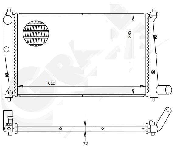 Radiator for Tata Indica & Indigo 1.4i  475 MPFI  Manual  20052010