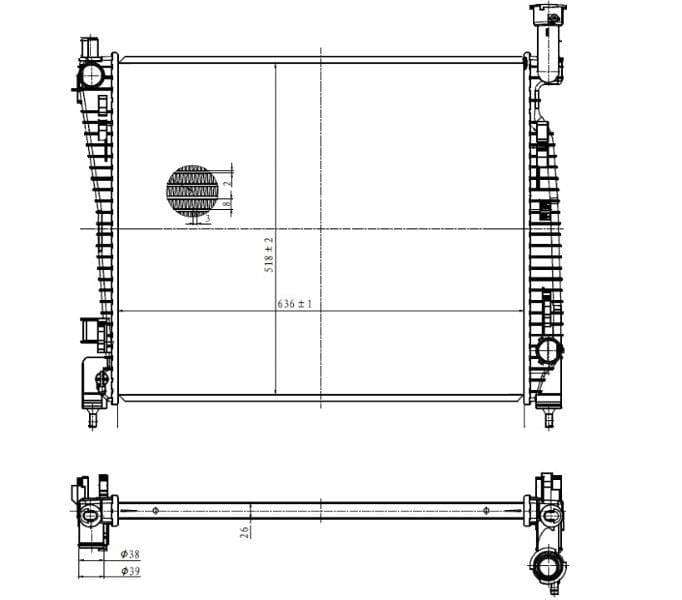 Radiator for Jeep Grand Cherokee 5.7 V8  EZH  Manual  2011Present