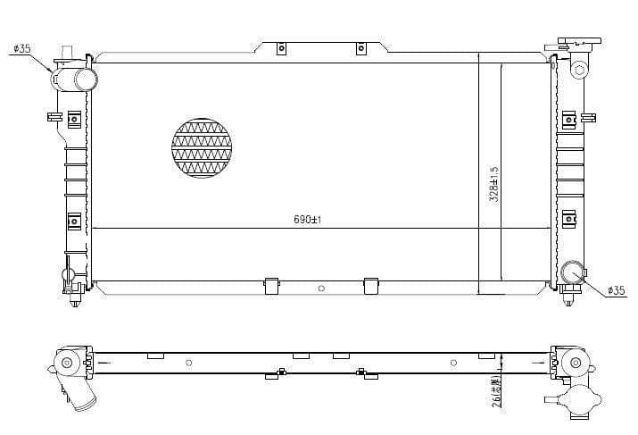 Radiator for Ford Telstar & Mazda 626 2.0i  FS / FSL  Manual  19932000