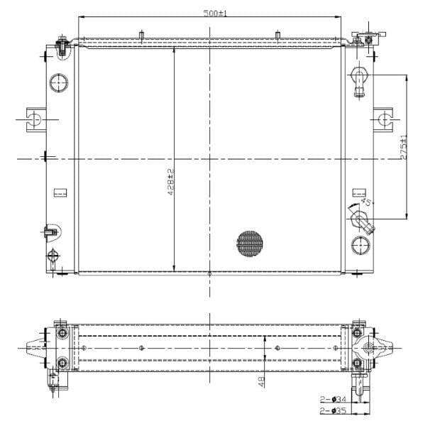 Radiator for Toyota Forklift 7 Series  2.0 to 2.5 Ton  Automatic  OEM 16410-F210171 / 16...