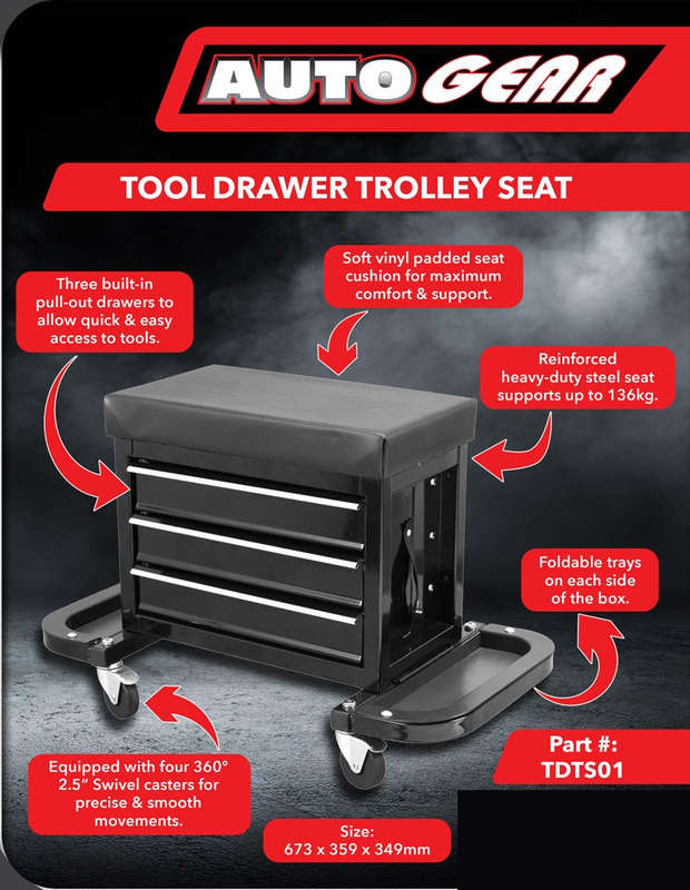 Tool Trolley Garage Mechanic Chair On Wheels