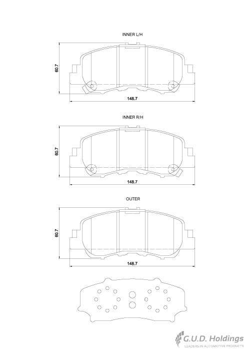Safeline Brake Pads Front Mitsubishi  Eclipse Cross (Set Lh&Rh) (D4143S)