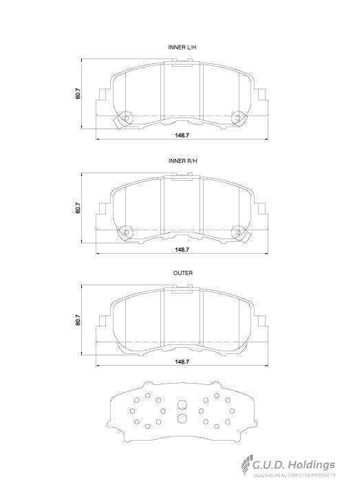 Safeline Brake Pads Front Mitsubishi  Eclipse Cross (Set Lh&Rh) (D4143S)